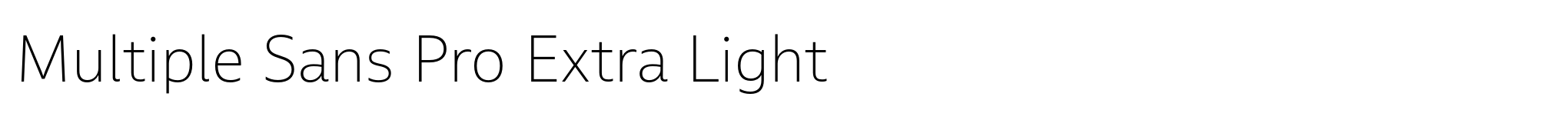 Multiple Sans Pro Extra Light image